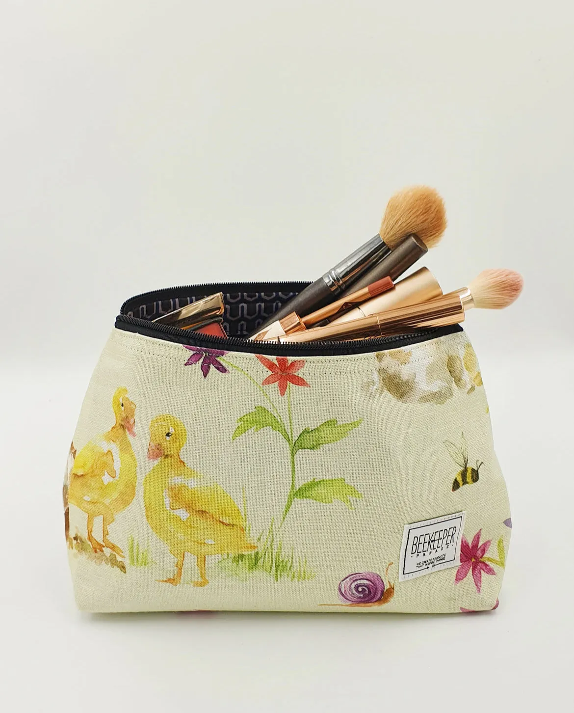 THE PANDA GREY CORDUROY Large Toiletry   Makeup Bag