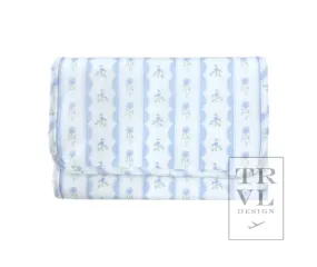 TRVL Design - Hanging Bag Mini Roll-up - Ribbon Floral Blue