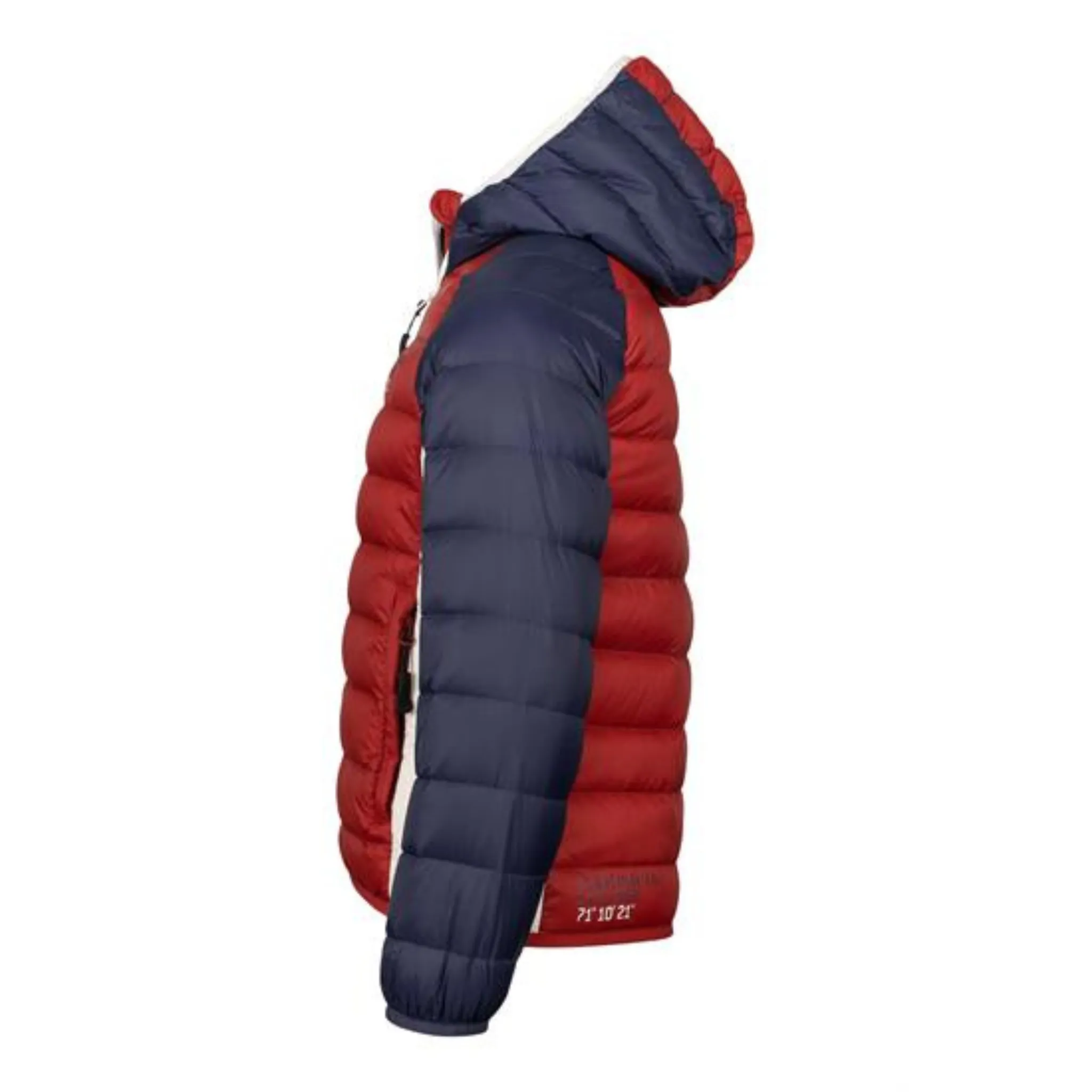 Ultra Light Down Jacket - Childrens - Unisex - Red, Blue, & White