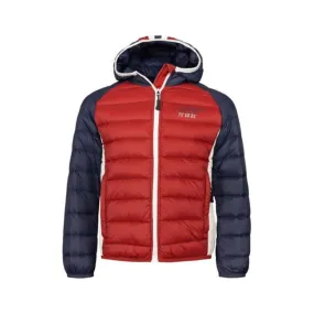 Ultra Light Down Jacket - Childrens - Unisex - Red, Blue, & White