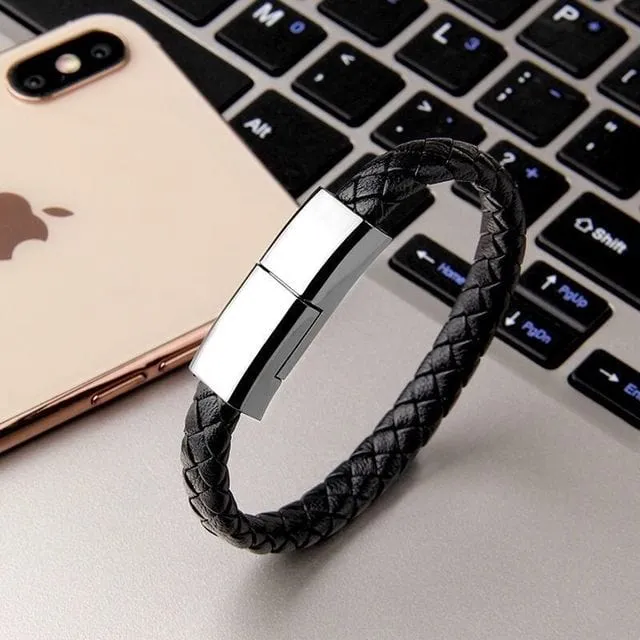 Unisex USB Charging Micro Cable Bracelet