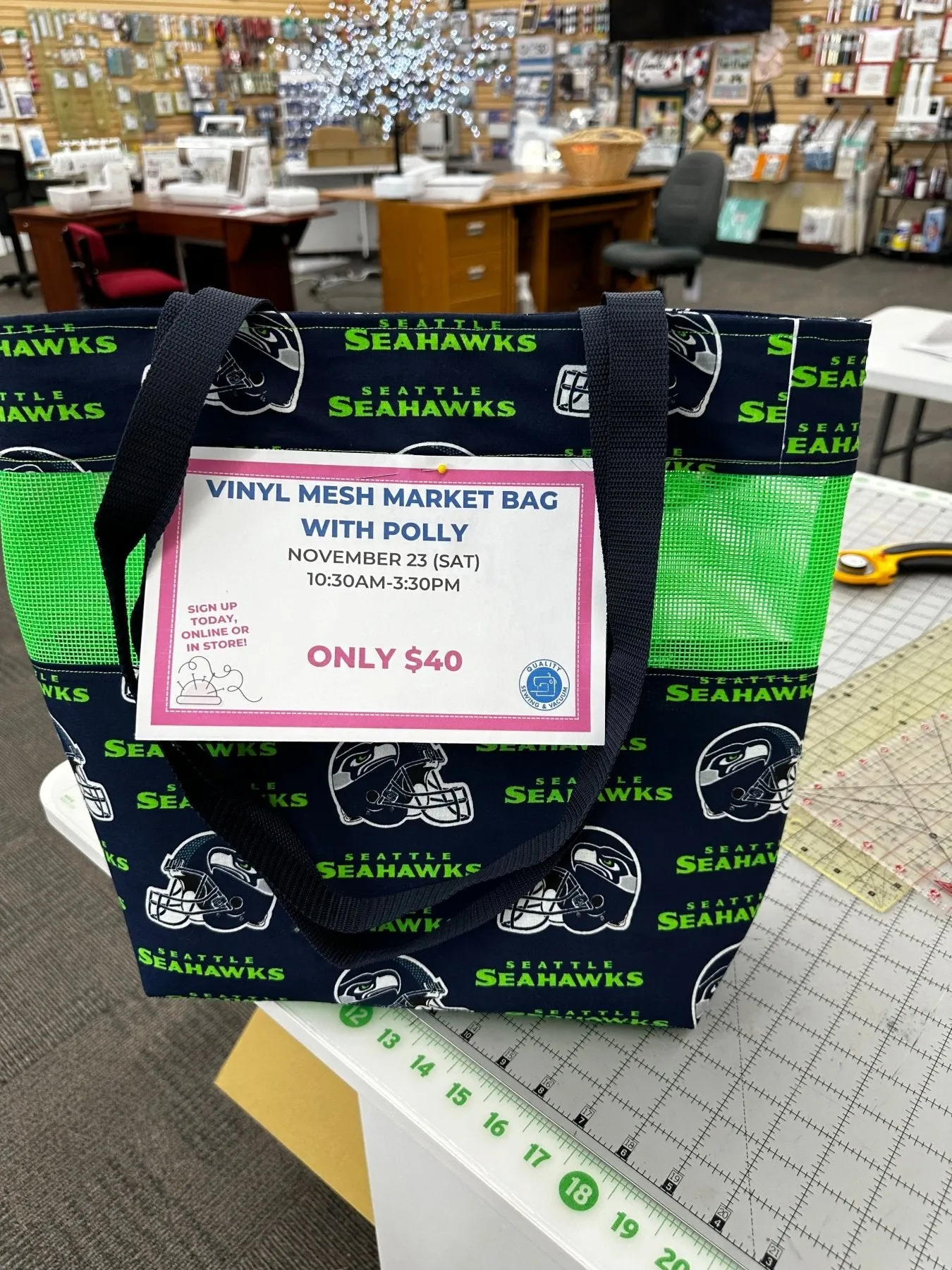 Vinyl Mesh Market Bag Class