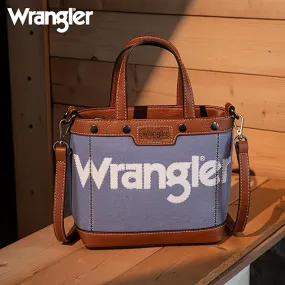 WG142-2005  Wrangler Canvas Mini Top Handle Tote//Crossbody - Jean