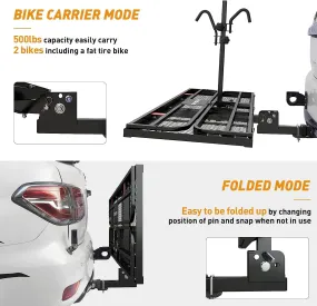 Wildroad Hitch Cargo Carrier with Bike Rack