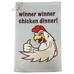 Winner Winner Chicken Dinner (Grey) Golf Towel