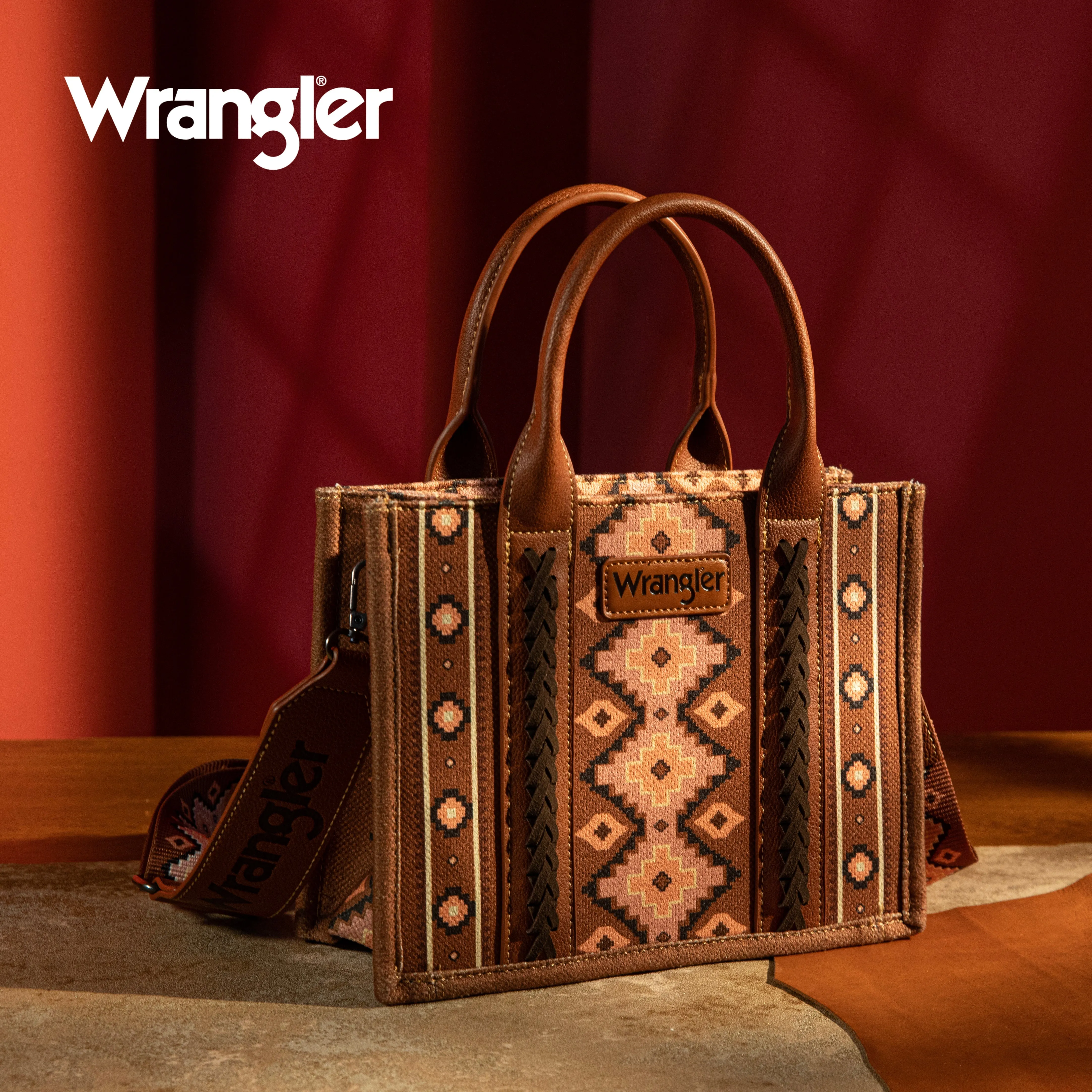 Wrangler Mini Crossbody Tote Dark Brown